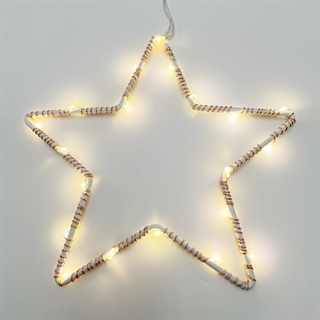 Stjerne med lyskæde – diameter 15 cm